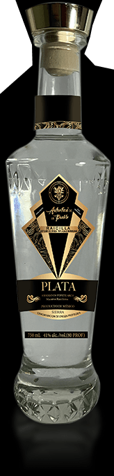 Botella de raicilla: Plata